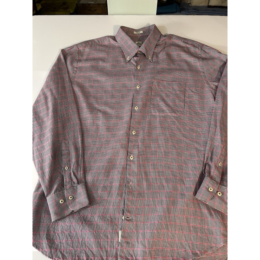 Peter Millar XL‎ Dress Shirt Navy/Pink